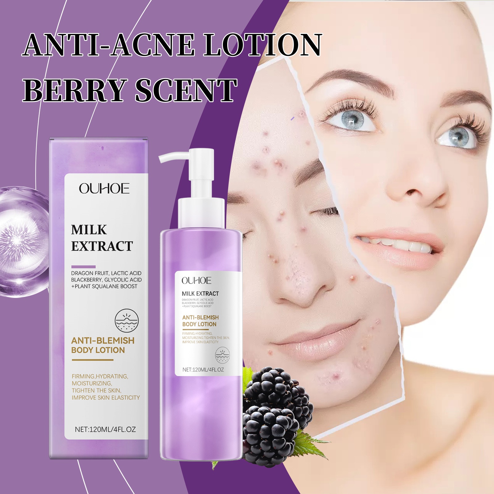 Skincare Non Comedogenic - Berry Scented Blemish Lotion Care Facial