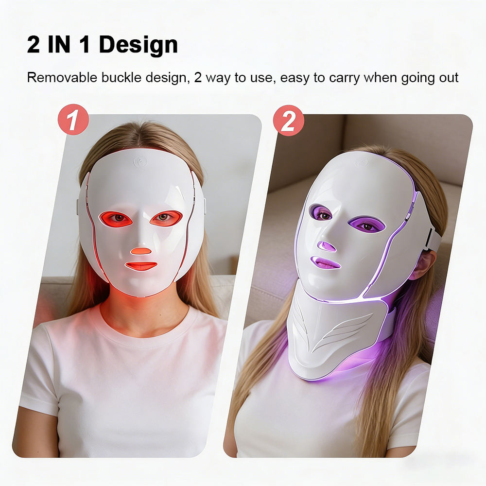 Wireless 7 Colors LED Face Nec - đánh giá và giá Skincare Glow