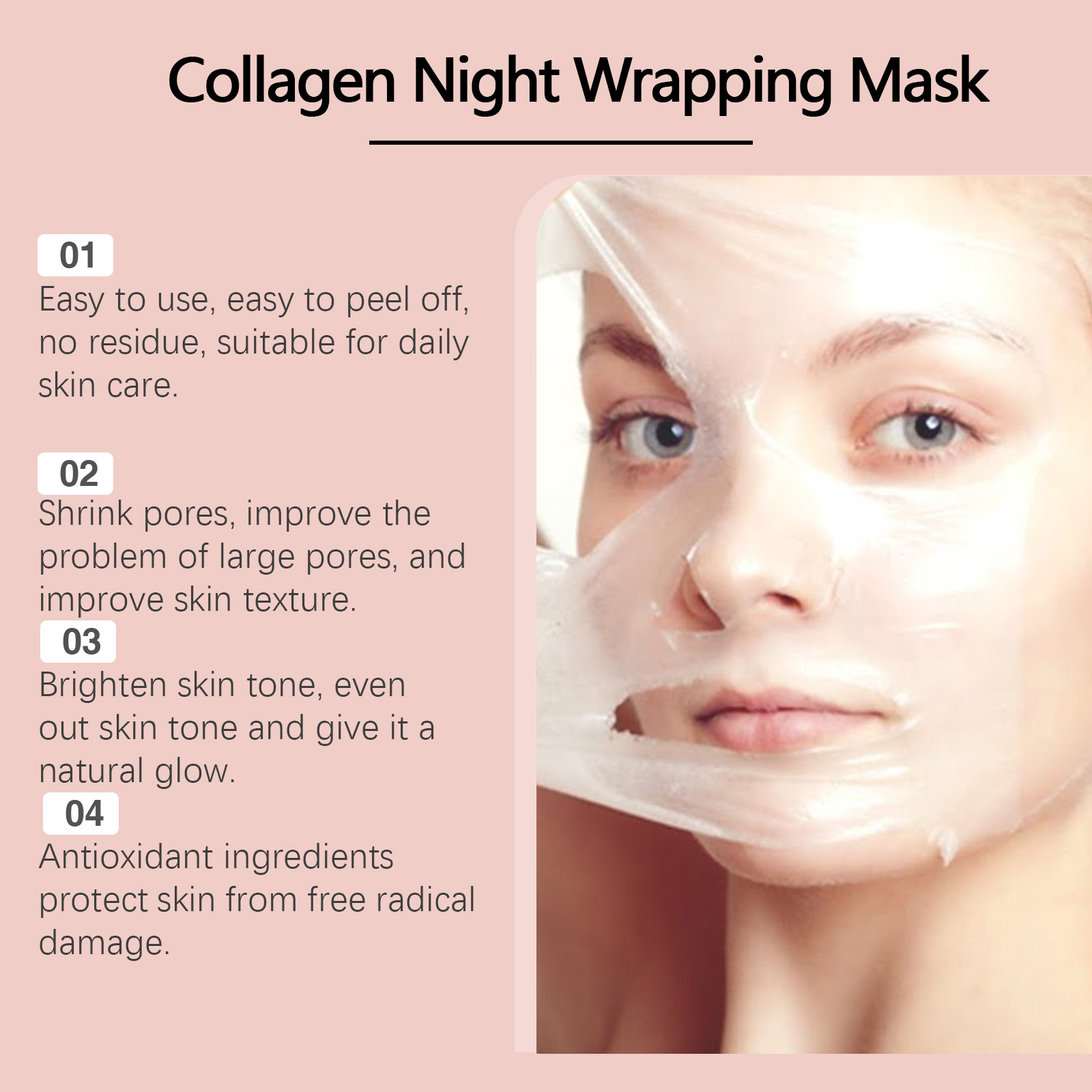 Collagen Peel-off Mask Night W - đánh giá và giá Ceramide Moisturizer