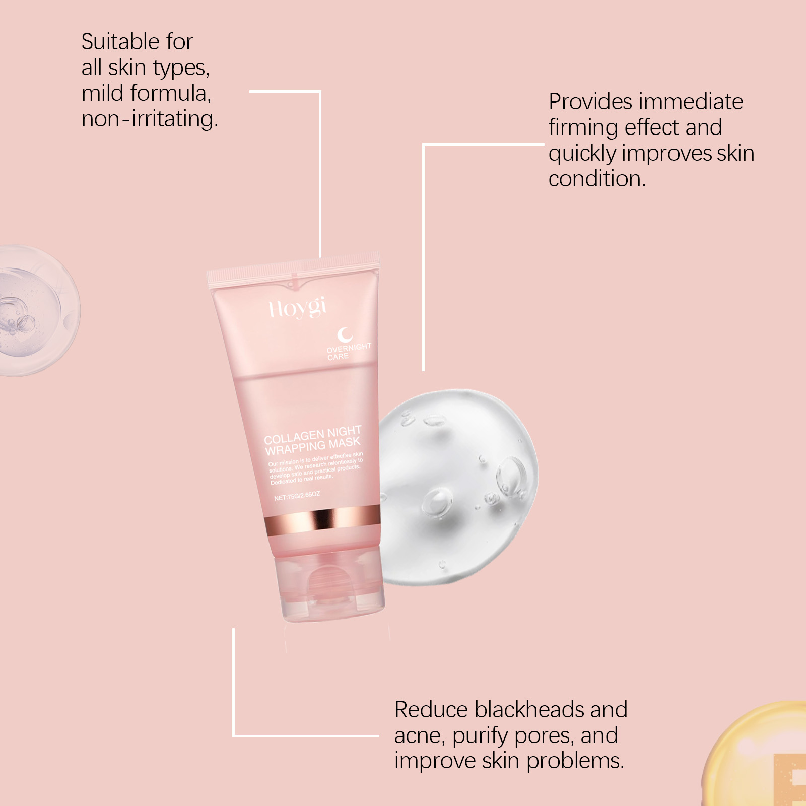 Collagen Peel-off Mask Night W - đánh giá và giá Ceramide Moisturizer