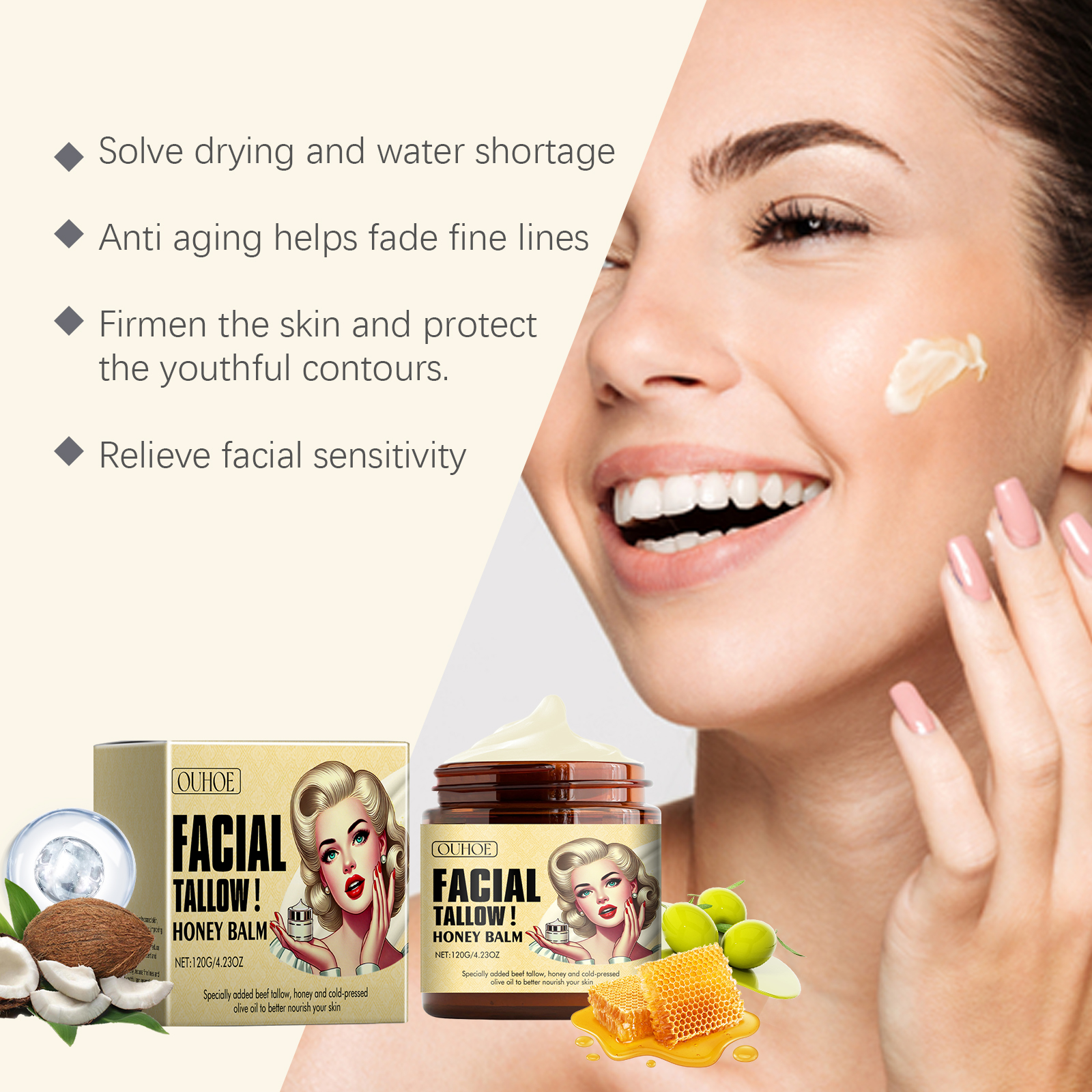 Grass-Fed Tallow Honey Balm Or - đánh giá và giá Skincare Non Comedogenic